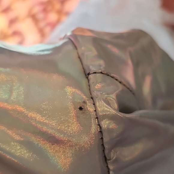 Rainbow High Waist Irredescent Silver Leggings NWT Sz. M - Picture 6 of 11